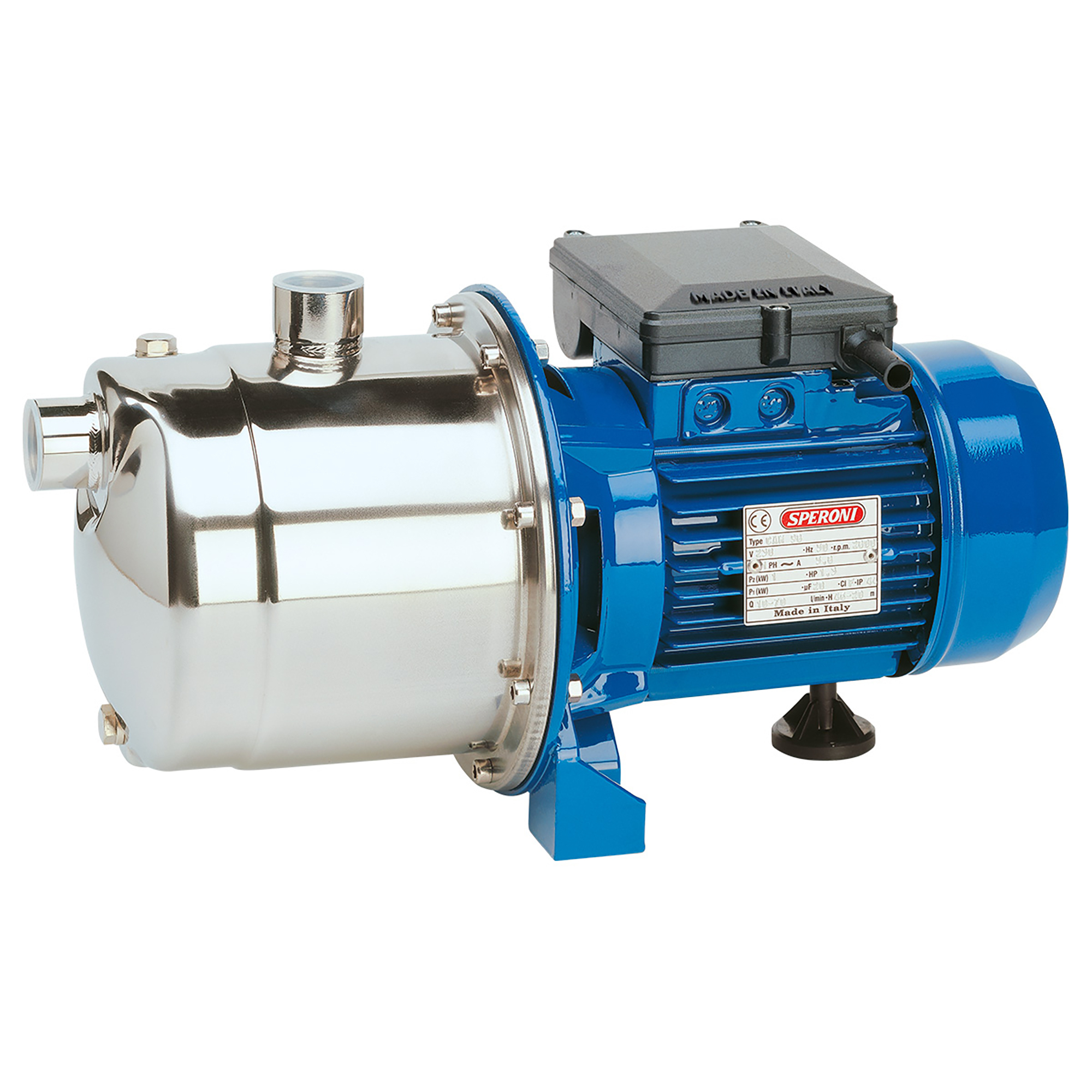 Speroni, Shallow Well Jet Pump, Max. Flow 1260 GPH, Port Size 1 in, Model# CAM198-EL-Sper-220V-60Hz-1Ph-SS304